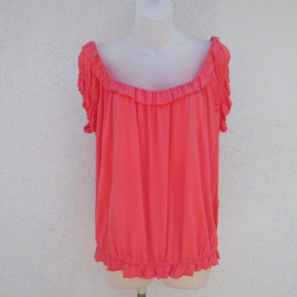 Studio M coral stretch off shoulder top M